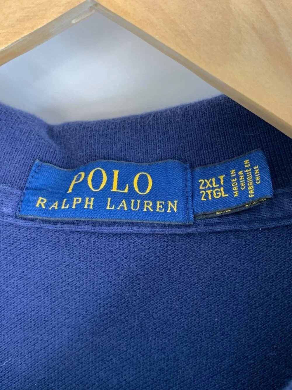 Polo Ralph Lauren Mens Navy Blue Cotton Classic Fit Polo Shirt 2XLT Tall